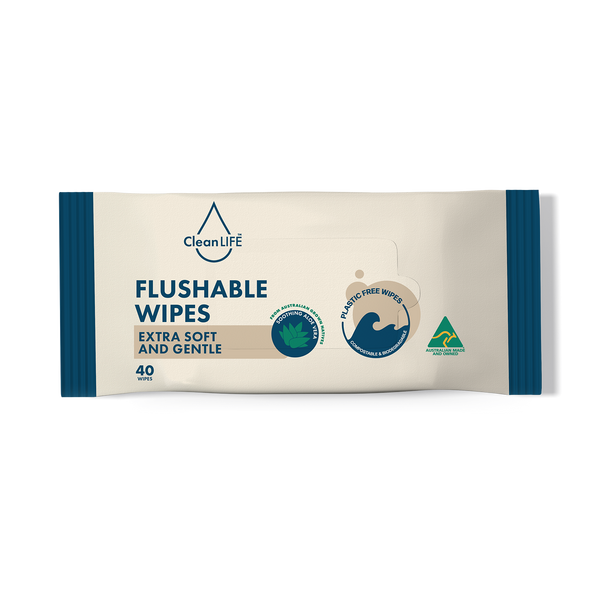 CleanLIFE Flushable Wipes 40 Wipes