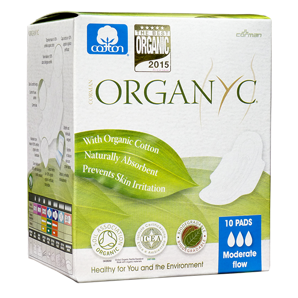 Organyc Organic Cotton Pads Moderate 10 pack