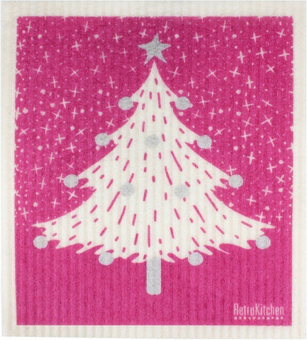 Retro Kitchen - Biodegradable Dish Cloth - Christmas Tree with Star