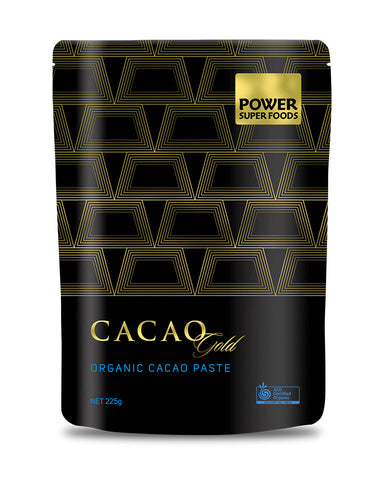 Power Superfoods Cacao GOLD Organic Ceremonial Grade Cacao Paste - 225g