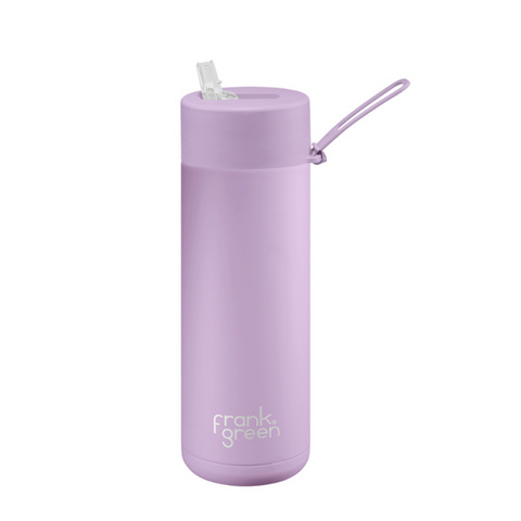 Frank Green - Stainless Steel Ceramic Reusable Bottle with Strap - Lilac Haze (20 oz)