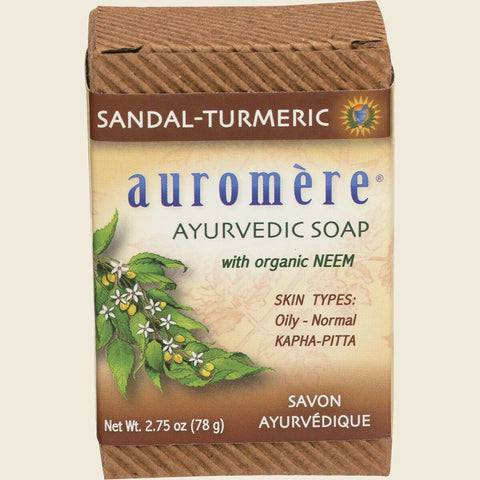 Auromere Neem Soap Ayurvedic Sandalwood & Turmeric - 78g