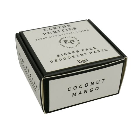 Earths Purities - Bicarb Free Deodorant Paste - Coconut Mango (35g) Best Before 06/2024
