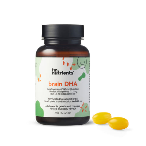 I'm Nutrients - Brain DHA kids supplement - 30 chewable soft gelatin capsule