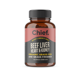 Chief Organic Beef Liver Heart & Kidney - 120 capsules
