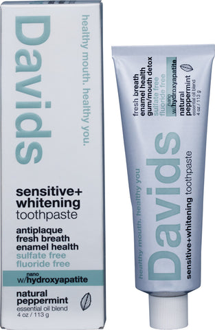 David's Toothpaste Sensitive + Whitening Peppermint Toothpaste - 113g