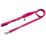 Ziippup Dog Lead with Built-in Poop Bag Holder - Pink