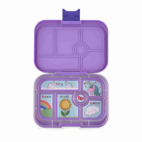 Yumbox - Leakproof Bento Box for Kids - Original (Purple) Unicorn Tray