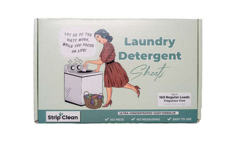 Strip Clean  Fragrance Free Laundry Sheets -  160 Loads