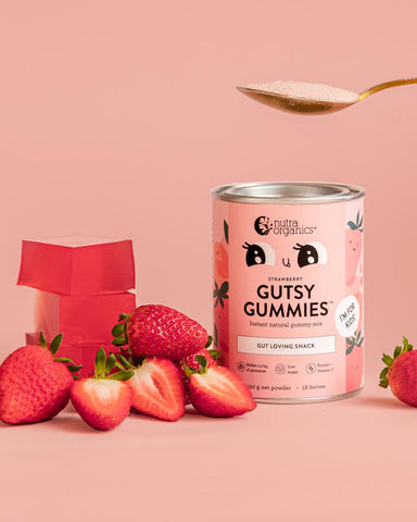 Nutra Organics Gutsy Gummies - Strawberry 150g