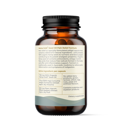 Hemp Foods Australia Essential Hemp - 缓解疼痛大麻籽油胶囊(60 粒)
