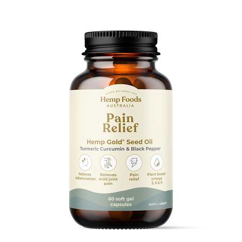 Hemp Foods Australia Essential Hemp - 缓解疼痛大麻籽油胶囊(60 粒)