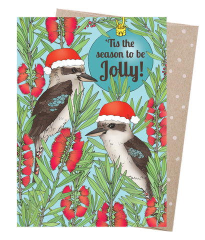 Earth Greetings - Christmas Card - Jolly Kookaburras