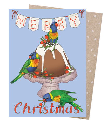 Earth Greetings - Christmas Card - Merry Lorikeets