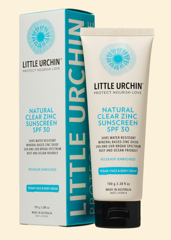 Little Urchin - Natural Clear Zinc Sunscreen SPF30 (100g)