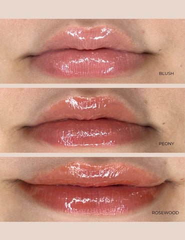 INIKA Organic Tinted Lip Serum - Peptide & Ceramide - Blush