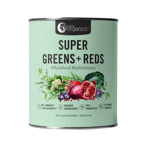 Nutra Organics - Organic Super Greens + Reds 300g