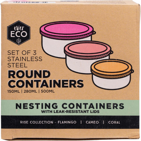 Ever Eco - Round Nesting Containers - Rise Collection (Set of 3)