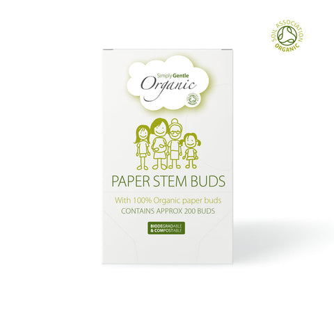 Simply Gentle Organic Paper Stem Buds - 200 Pack