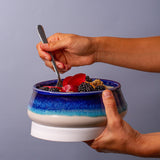 Pottery For The Planet - Large Ceramic Travel Bowl - Ocean Bliss