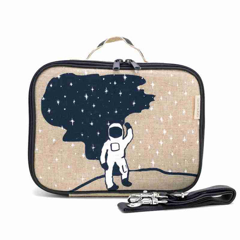 SoYoung - Raw Linen Insulated Lunch Box  -Spaceman
