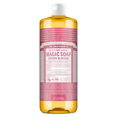 Dr Bronners - 18 in 1 Pure Castile Liquid Soap - Cherry Blossom (946ml)