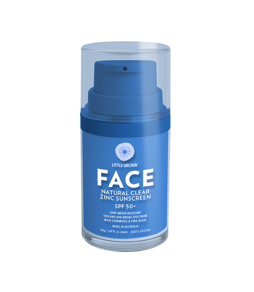 Little Urchin - Natural Clear Zinc Face Sunscreen SPF50 - 50g