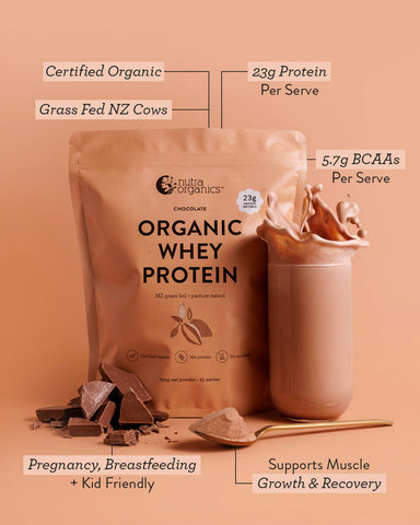 Nutra Organics Organic Whey Protein - Chocolate 750g
