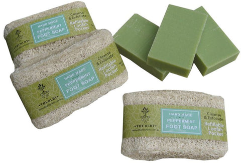 Thurlby Peppermint Foot Soap with Loofah (65g)
