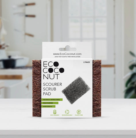 Ecococonut - Scourer Scrub Pad ( Rectangle 2 pack)