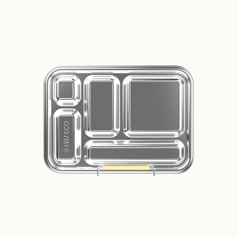 Ever Eco - 5 Compartment Stainless Steel Bento Box - Buttercup