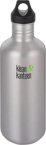 Klean Kanteen Stainless Steel Water Bottle - Brushed Stainless 40oz 1182ml