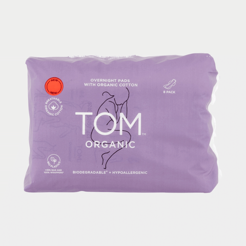 TOM Organic - Organic Cotton Pads - Overnight (8 Pack)