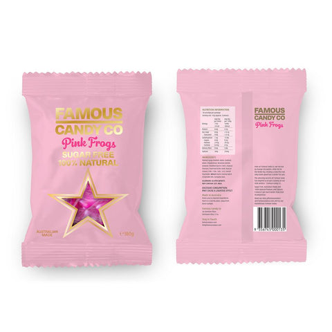 Famous Candy Co - Sugar Free Pink Frogs (180g)