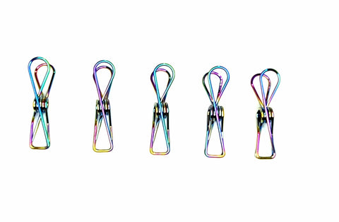 Bare & Co. - Stainless Steel LARGE Pegs - 316 Marine Grade - RAINBOW (50 Pack)
