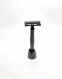 Bare & Co. - Long Handle Butterfly Safety Razor - Gunmetal (with Stand)