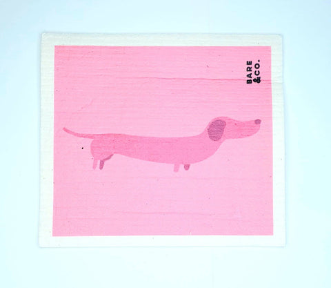 Bare & Co. Reusable Cellulose Cloth - Sausage Dog