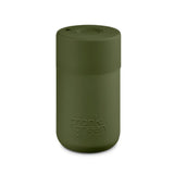 Frank Green - Stainless Steel Ceramic Reusable Cup with Push Button Lid - Khaki (12oz)
