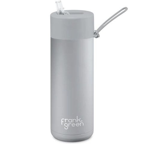 Frank Green - Stainless Steel Ceramic Reusable Cup with Straw - Harbor Mist (16oz)