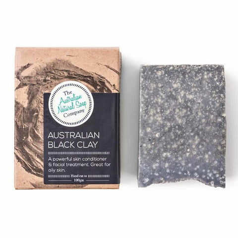 The Australian Natural Soap Company - Australian Black Clay Solid Soap (100g)