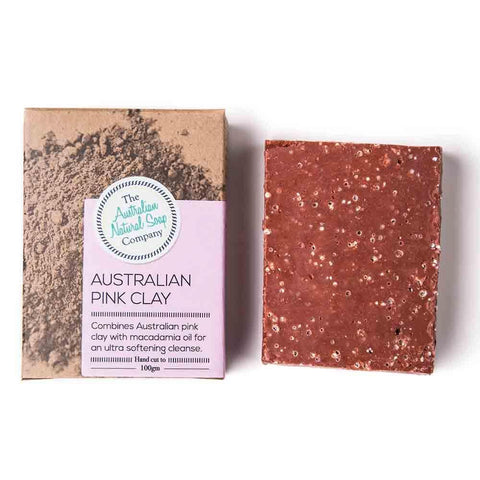 The Australian Natural Soap Company - Australian Pink Clay Solid Soap (100g)