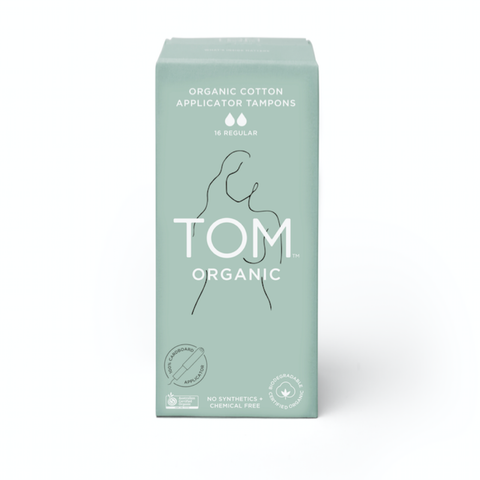TOM Organic - Organic Cotton Tampons - Regular with Applicator (16 pack)