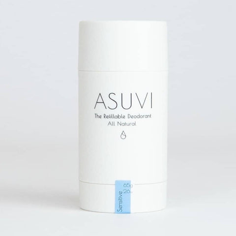 ASUVI - Deodorant Stick with Reusable Tube - Sensitive Elouera (65g)