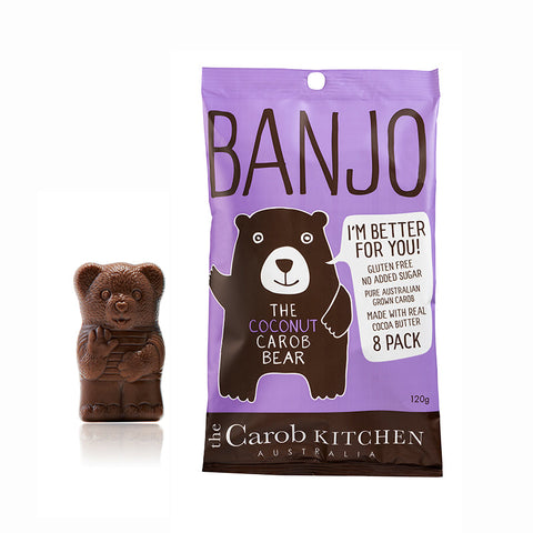 The Carob Kitchen - Banjo The Carob Bear - Coconut (8 Pack)