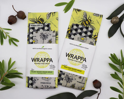 WRAPPA - Beeswax Wraps - Busy Bees (3 Pack)