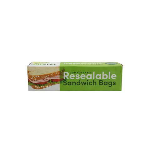 Biotuff - Resealable Biodegradable Ziplock Sandwich Bags (30 Pack)