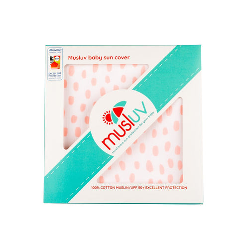 Musluv - Baby Sun Cover - Pink Painterly Spots