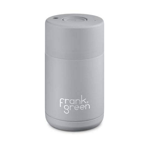 Frank Green - Stainless Steel Ceramic Reusable Cup with Push Button Lid - Harbour Mist (10oz)
