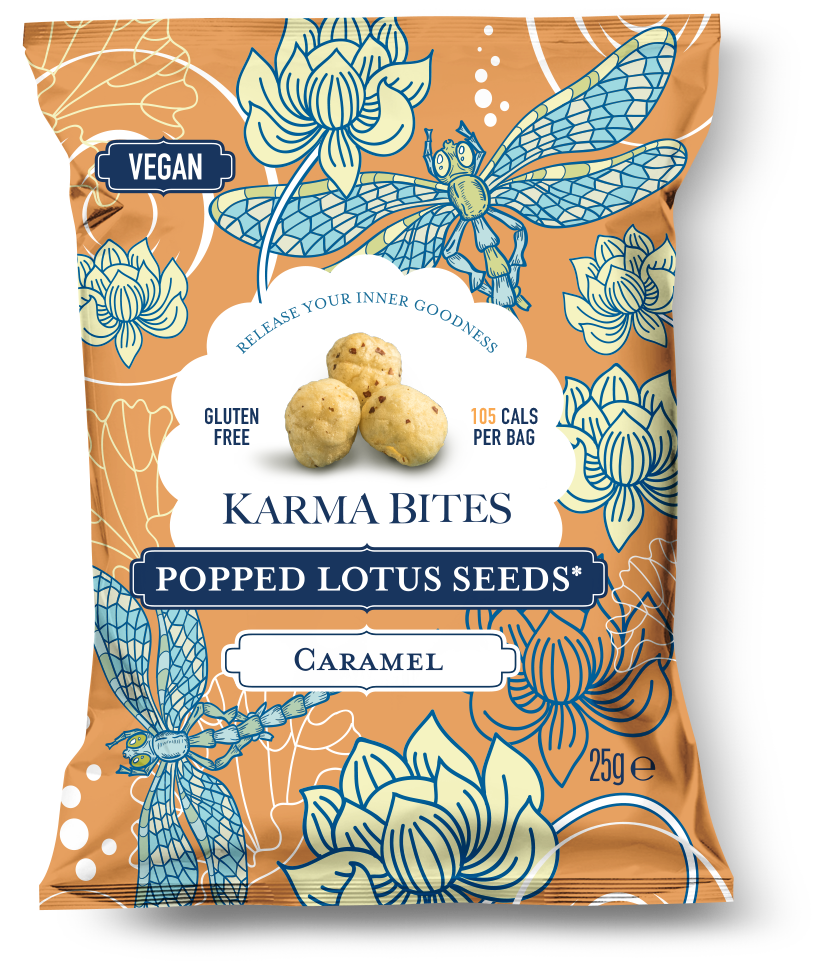 Karma Bites - Popped Lotus Seeds - Caramel (25g)