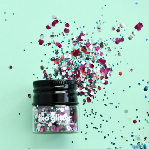 The Glitter Tribe - Biodegradable Glitter Glass Jar - Forrest Berry (10g)